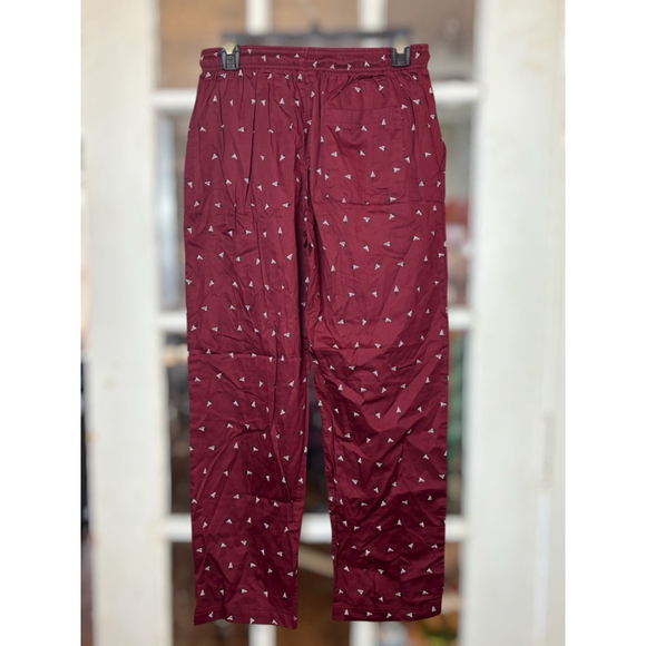 Van Heusen Men's Small Red Casual Woven Printed Pajama Loungewear Bottoms - Picture 2 of 12